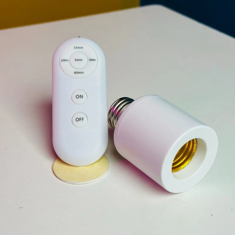 E27 Smart Lamp Holder with Wireless Remote & Timer